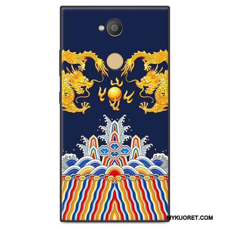 Kuori Sony Xperia L2 Suojaus Puhelimen Kuoret Rakastunut, Kotelo Sony Xperia L2 Laukut Keltainen Pesty Suede