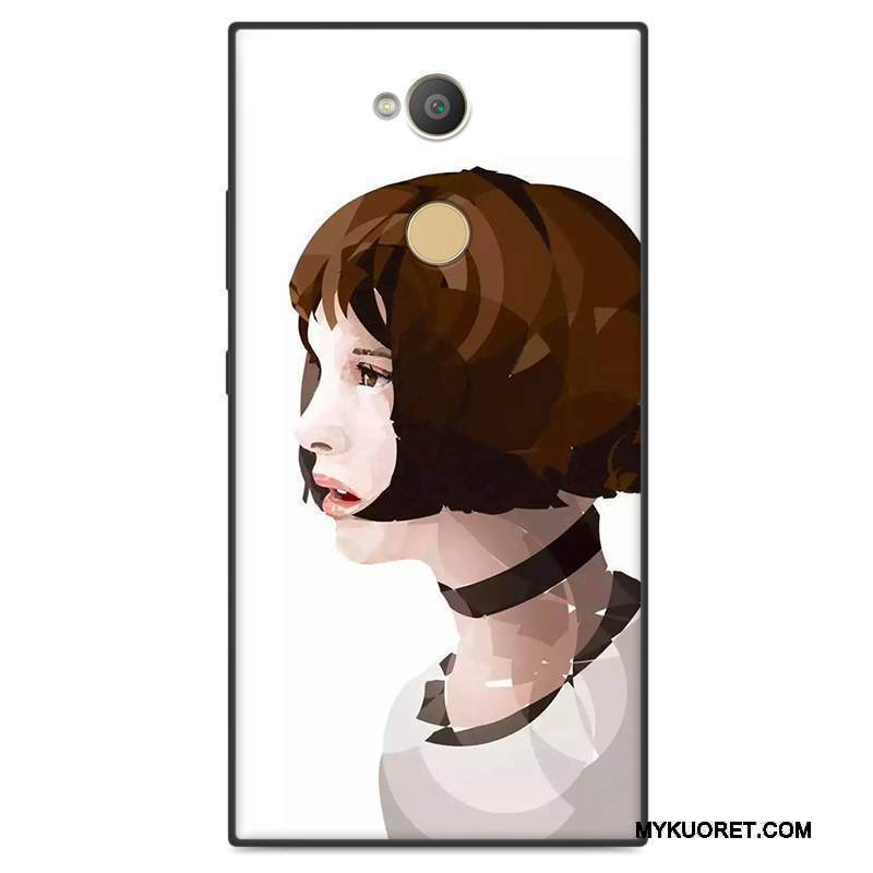 Kuori Sony Xperia L2 Suojaus Puhelimen Kuoret Rakastunut, Kotelo Sony Xperia L2 Laukut Keltainen Pesty Suede