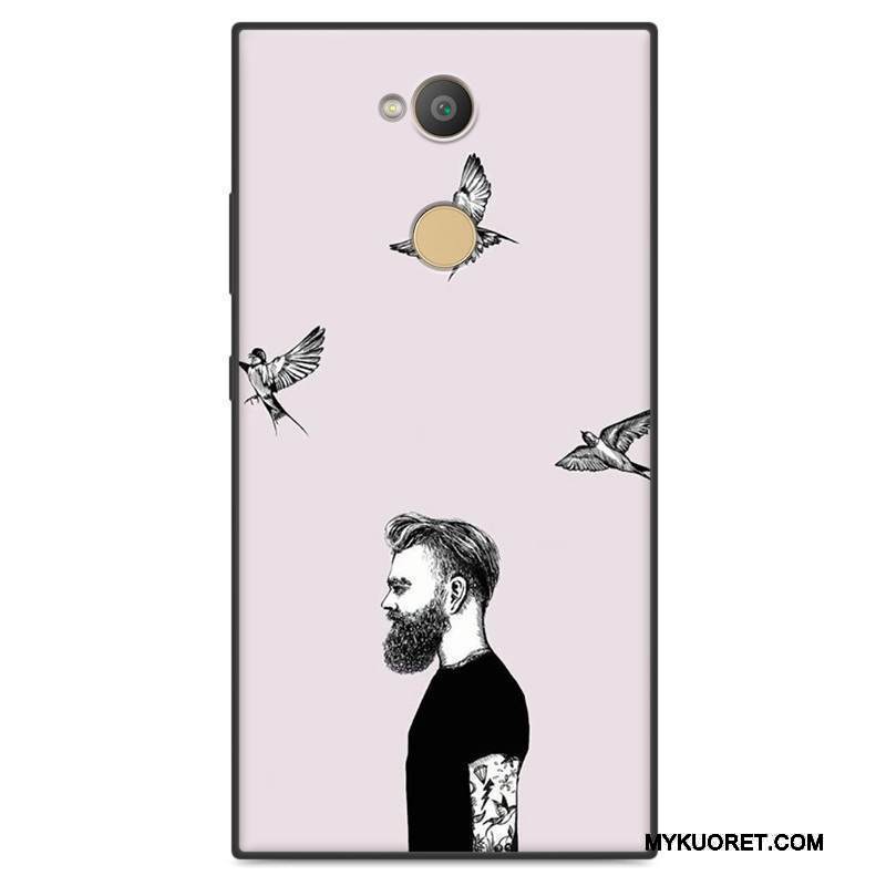 Kuori Sony Xperia L2 Suojaus Puhelimen Kuoret Rakastunut, Kotelo Sony Xperia L2 Laukut Keltainen Pesty Suede