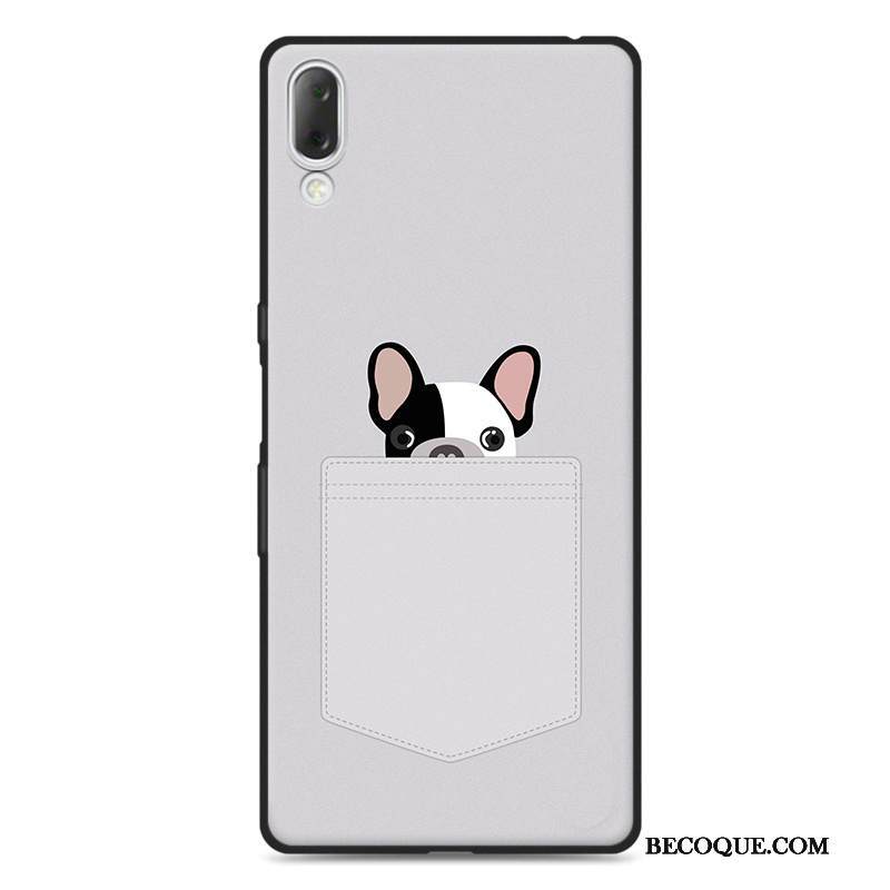 Kuori Sony Xperia L3 Laukut Naarmu Harmaa, Kotelo Sony Xperia L3 Suojaus Puhelimen Kuoret Pesty Suede