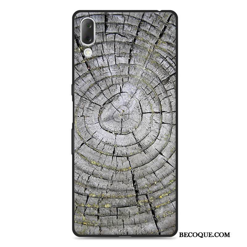 Kuori Sony Xperia L3 Laukut Pesty Suede Liiketoiminta, Kotelo Sony Xperia L3 Luova Harmaa Persoonallisuus