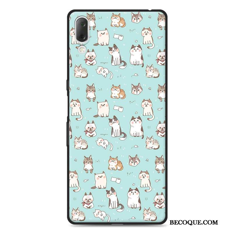 Kuori Sony Xperia L3 Laukut Puhelimen Kuoret Murtumaton, Kotelo Sony Xperia L3 Sarjakuva Net Red Vihreä