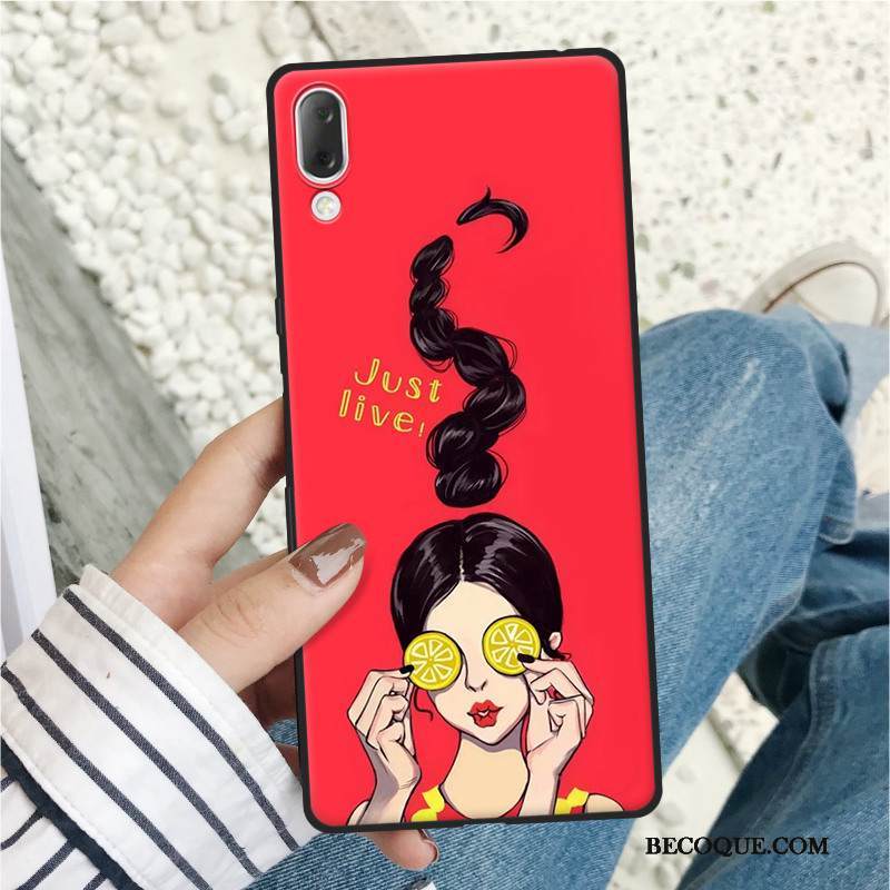 Kuori Sony Xperia L3 Luova Trendi Persoonallisuus, Kotelo Sony Xperia L3 Pehmeä Neste Punainen Puhelimen Kuoret