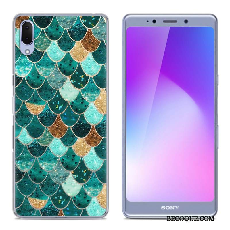 Kuori Sony Xperia L3 Luova Trendi Vihreä, Kotelo Sony Xperia L3 Pehmeä Neste Puhelimen Kuoret