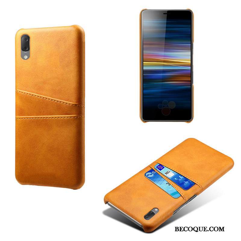 Kuori Sony Xperia L3 Nahka Kortti Vihreä, Kotelo Sony Xperia L3 Suojaus Puhelimen Kuoret