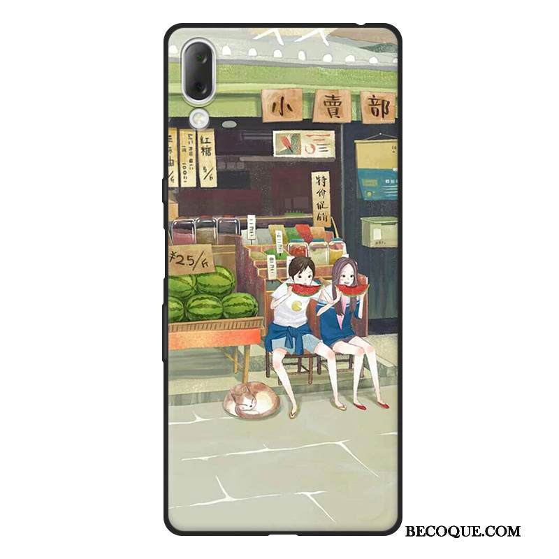 Kuori Sony Xperia L3 Pehmeä Neste Murtumaton Pesty Suede, Kotelo Sony Xperia L3 Silikoni Pieni Vihreä