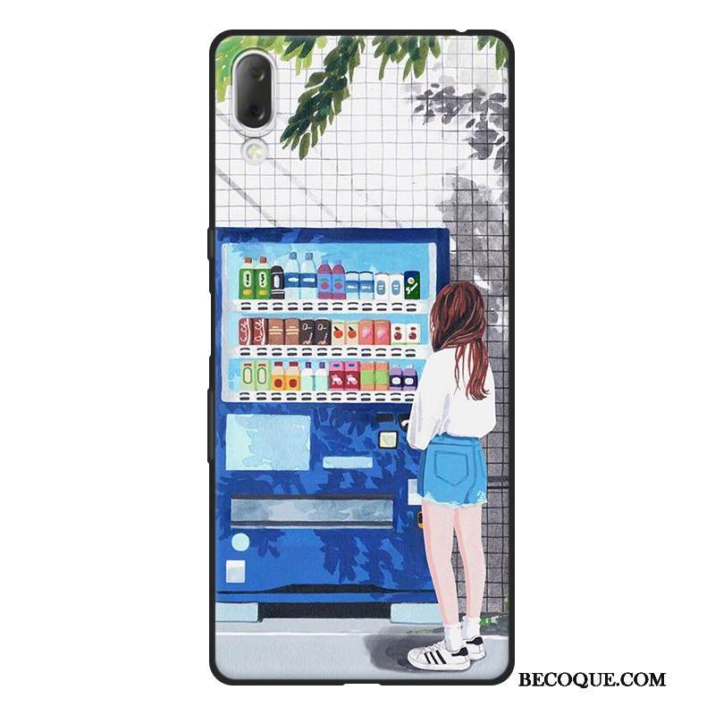 Kuori Sony Xperia L3 Pehmeä Neste Murtumaton Pesty Suede, Kotelo Sony Xperia L3 Silikoni Pieni Vihreä