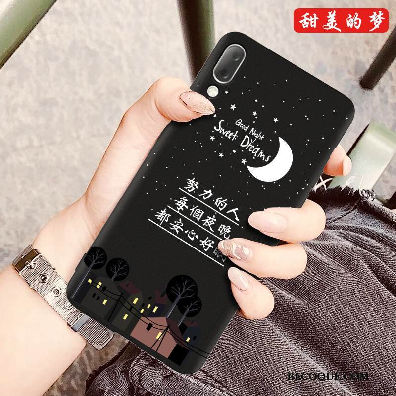 Kuori Sony Xperia L3 Pehmeä Neste Trendi Musta, Kotelo Sony Xperia L3 Sarjakuva Puhelimen Kuoret Pesty Suede