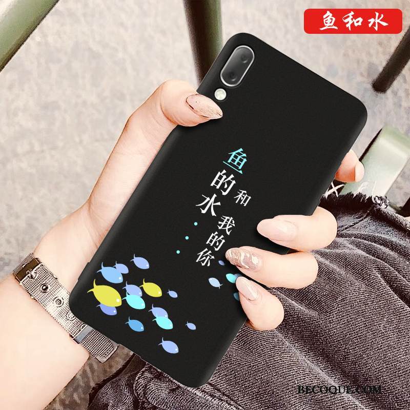 Kuori Sony Xperia L3 Pehmeä Neste Trendi Musta, Kotelo Sony Xperia L3 Sarjakuva Puhelimen Kuoret Pesty Suede