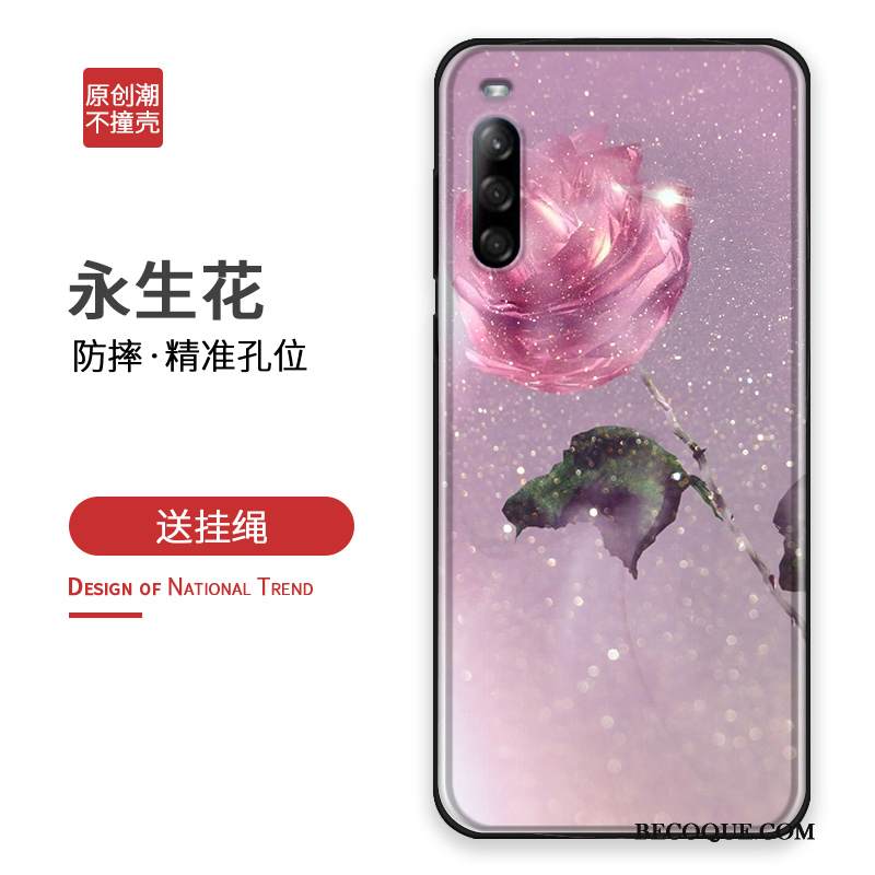 Kuori Sony Xperia L4 Luova Persoonallisuus Kukka, Kotelo Sony Xperia L4 Sarjakuva Murtumaton Puhelimen Kuoret