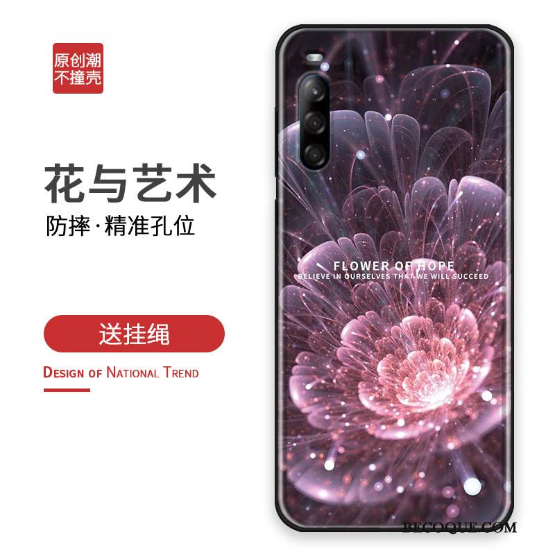 Kuori Sony Xperia L4 Luova Persoonallisuus Kukka, Kotelo Sony Xperia L4 Sarjakuva Murtumaton Puhelimen Kuoret