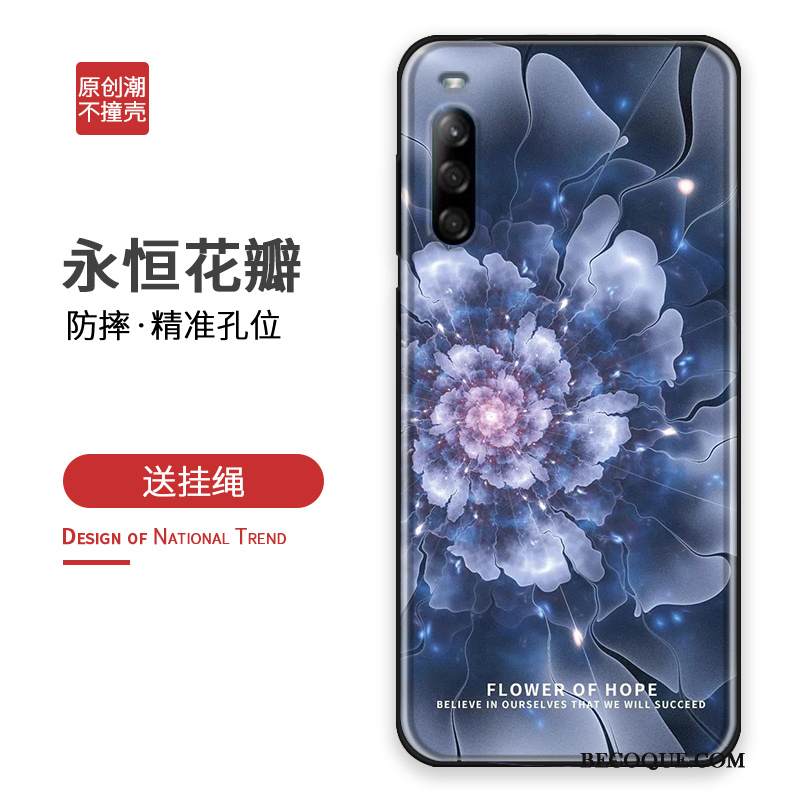 Kuori Sony Xperia L4 Luova Persoonallisuus Kukka, Kotelo Sony Xperia L4 Sarjakuva Murtumaton Puhelimen Kuoret