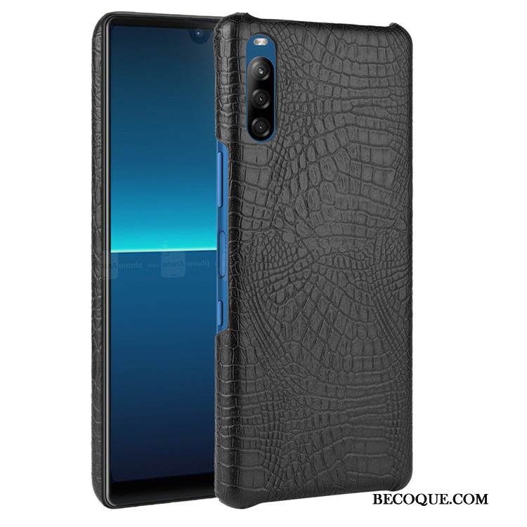 Kuori Sony Xperia L4 Nahka Valkoinen Kukkakuvio, Kotelo Sony Xperia L4 Suojaus Puhelimen Kuoret Kova