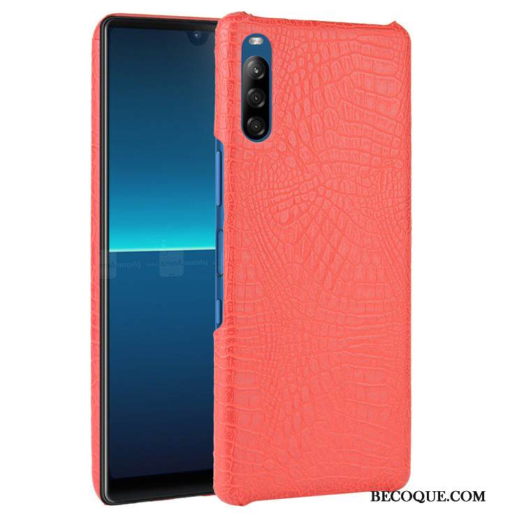 Kuori Sony Xperia L4 Nahka Valkoinen Kukkakuvio, Kotelo Sony Xperia L4 Suojaus Puhelimen Kuoret Kova