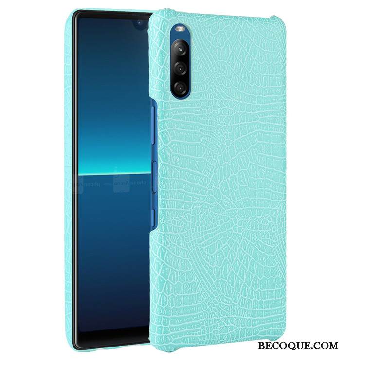 Kuori Sony Xperia L4 Nahka Valkoinen Kukkakuvio, Kotelo Sony Xperia L4 Suojaus Puhelimen Kuoret Kova