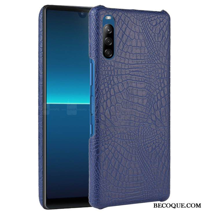 Kuori Sony Xperia L4 Nahka Valkoinen Kukkakuvio, Kotelo Sony Xperia L4 Suojaus Puhelimen Kuoret Kova