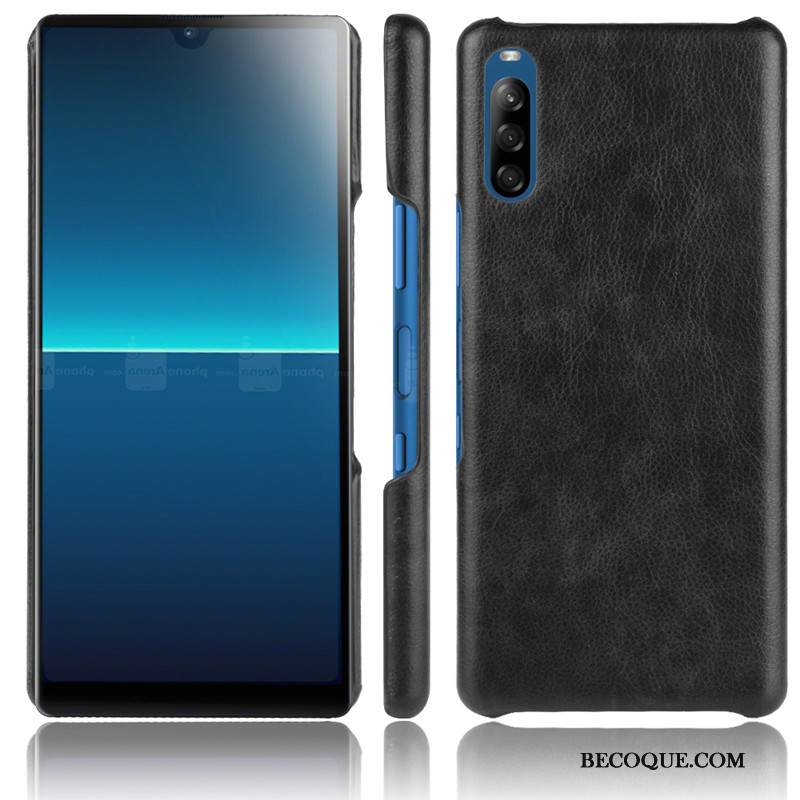 Kuori Sony Xperia L4 Suojaus Punainen Kukkakuvio, Kotelo Sony Xperia L4 Laukut Litsi Kova