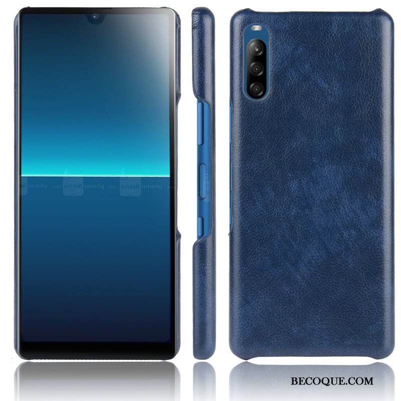 Kuori Sony Xperia L4 Suojaus Punainen Kukkakuvio, Kotelo Sony Xperia L4 Laukut Litsi Kova