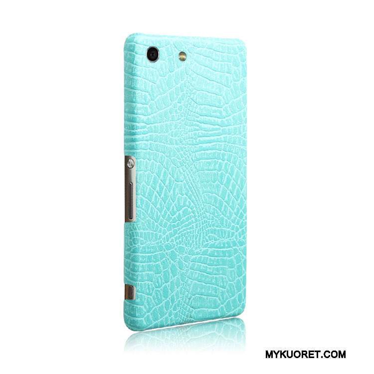 Kuori Sony Xperia M5 Dual Nahka Puhelimen Kuoret Kukkakuvio, Kotelo Sony Xperia M5 Dual Suojaus Uusi Vaaleansininen