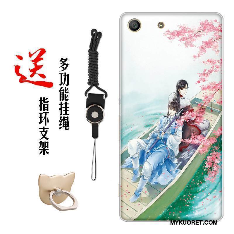 Kuori Sony Xperia M5 Dual Pehmeä Neste Kiinalainen Tyyli Muokata, Kotelo Sony Xperia M5 Dual Silikoni Kukka Puhelimen Kuoret