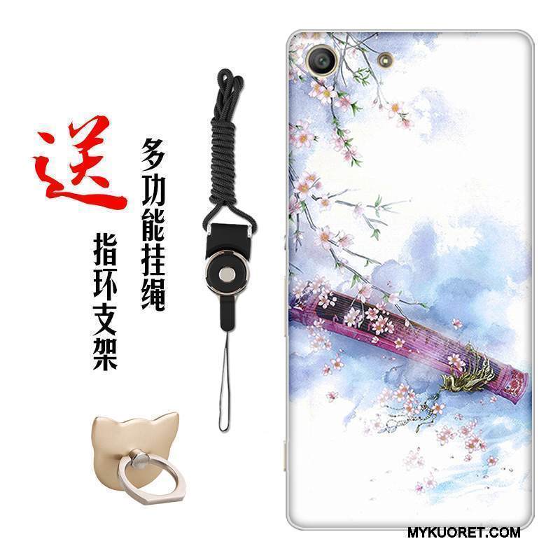 Kuori Sony Xperia M5 Dual Pehmeä Neste Kiinalainen Tyyli Muokata, Kotelo Sony Xperia M5 Dual Silikoni Kukka Puhelimen Kuoret