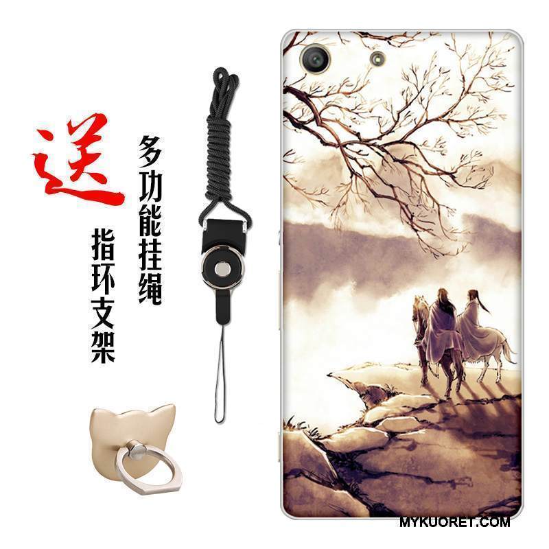 Kuori Sony Xperia M5 Dual Pehmeä Neste Kiinalainen Tyyli Muokata, Kotelo Sony Xperia M5 Dual Silikoni Kukka Puhelimen Kuoret