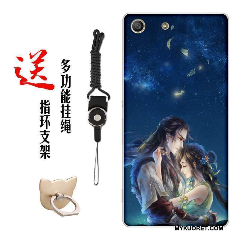 Kuori Sony Xperia M5 Dual Pehmeä Neste Kiinalainen Tyyli Muokata, Kotelo Sony Xperia M5 Dual Silikoni Kukka Puhelimen Kuoret