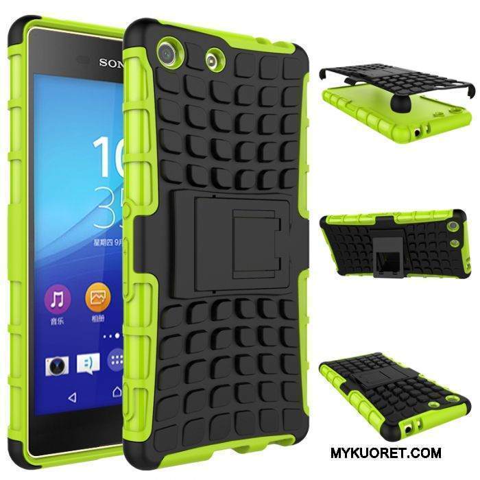 Kuori Sony Xperia M5 Dual Tuki Puhelimen Kuoret Liukumaton, Kotelo Sony Xperia M5 Dual Suojaus Vihreä Murtumaton