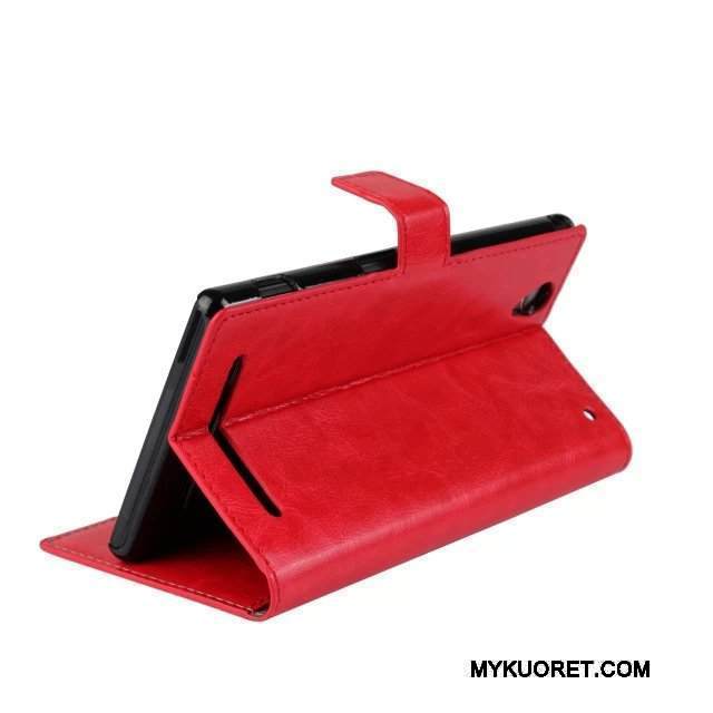 Kuori Sony Xperia T2 Nahka Sininen, Kotelo Sony Xperia T2 Suojaus