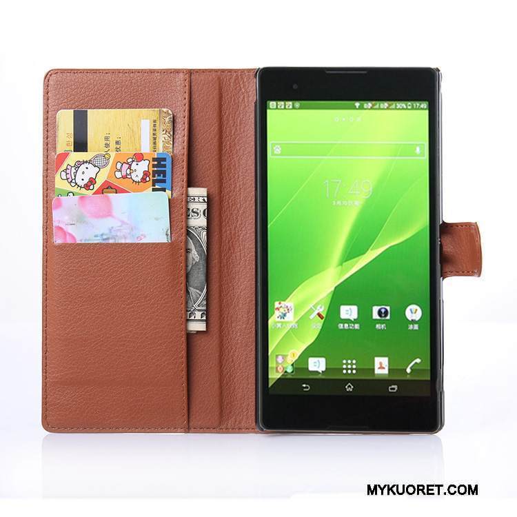 Kuori Sony Xperia T2 Suojaus Jauhe Puhelimen Kuoret, Kotelo Sony Xperia T2 Nahka Kortti