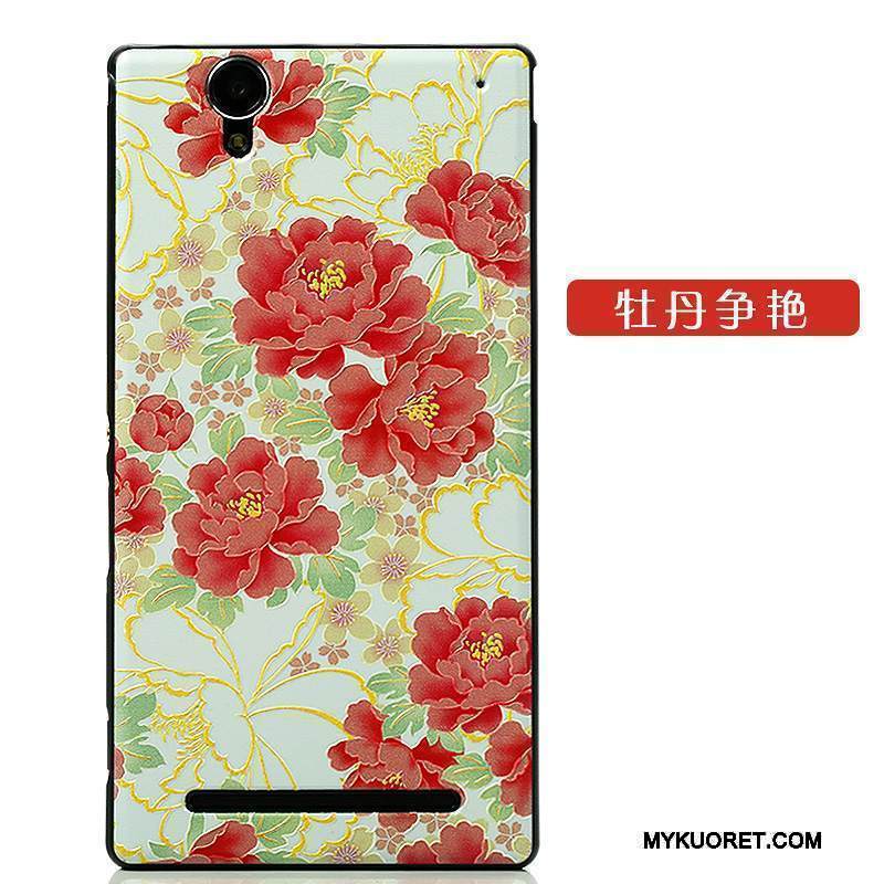 Kuori Sony Xperia T2 Suojaus Uusi Musta, Kotelo Sony Xperia T2 Monivärinen Puhelimen Kuoret Pesty Suede