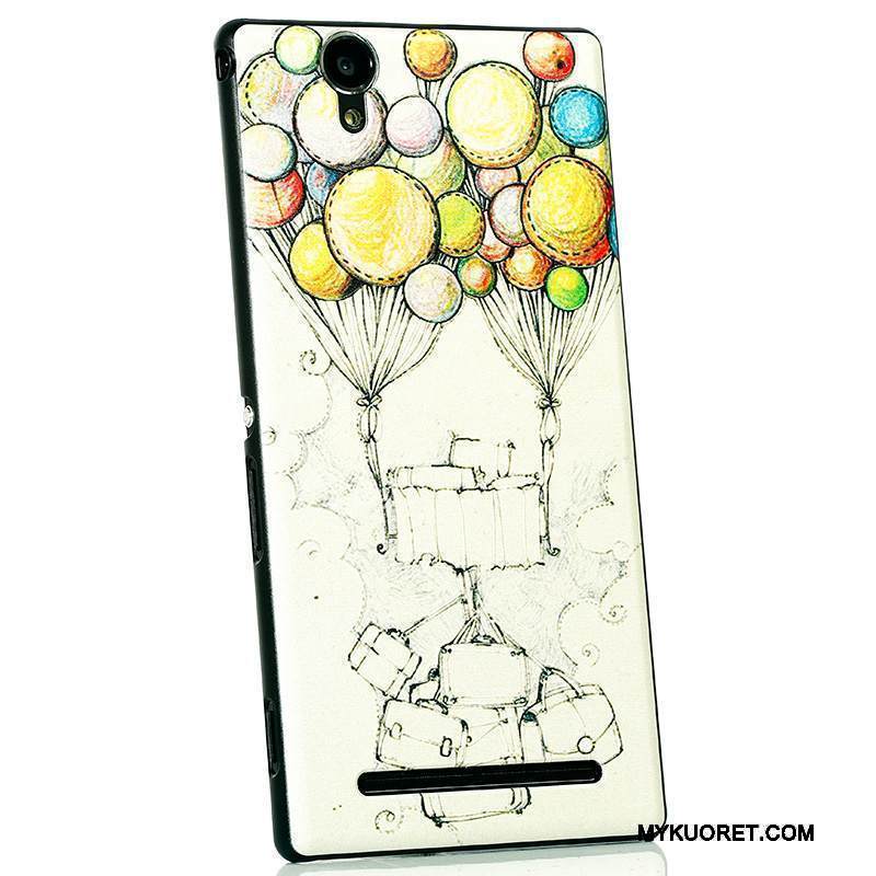 Kuori Sony Xperia T2 Suojaus Uusi Musta, Kotelo Sony Xperia T2 Monivärinen Puhelimen Kuoret Pesty Suede