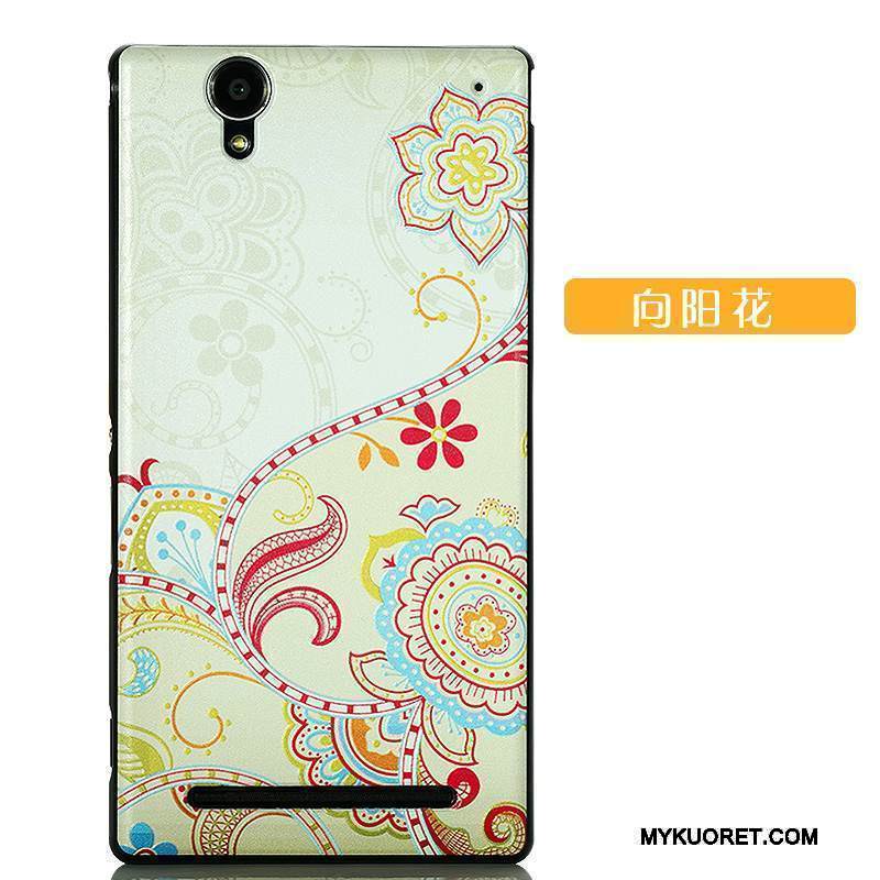 Kuori Sony Xperia T2 Suojaus Uusi Musta, Kotelo Sony Xperia T2 Monivärinen Puhelimen Kuoret Pesty Suede