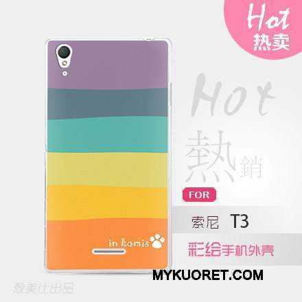 Kuori Sony Xperia T3 Monivärinen Puhelimen Kuoret, Kotelo Sony Xperia T3 Suojaus