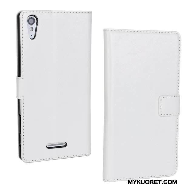 Kuori Sony Xperia T3 Nahka Rakenne Jauhe, Kotelo Sony Xperia T3 Suojaus Puhelimen Kuoret