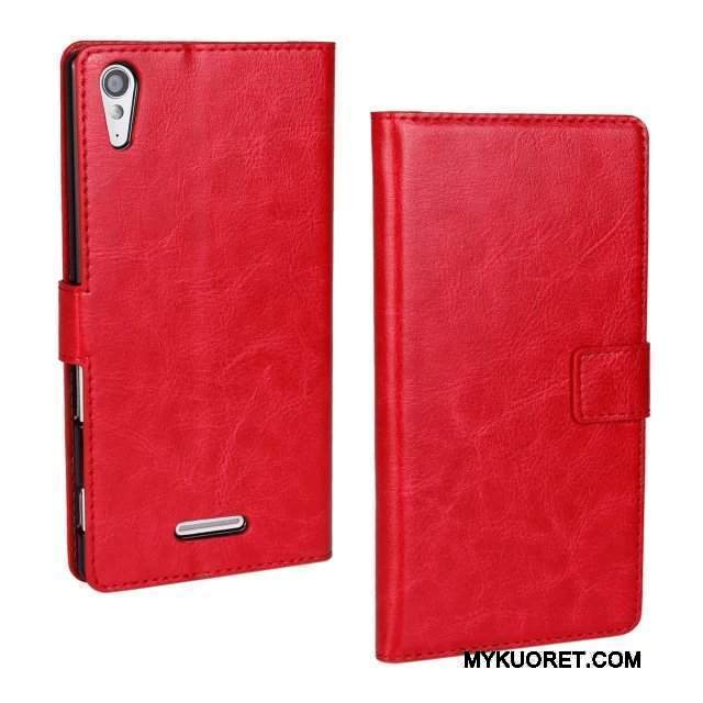 Kuori Sony Xperia T3 Nahka Rakenne Jauhe, Kotelo Sony Xperia T3 Suojaus Puhelimen Kuoret
