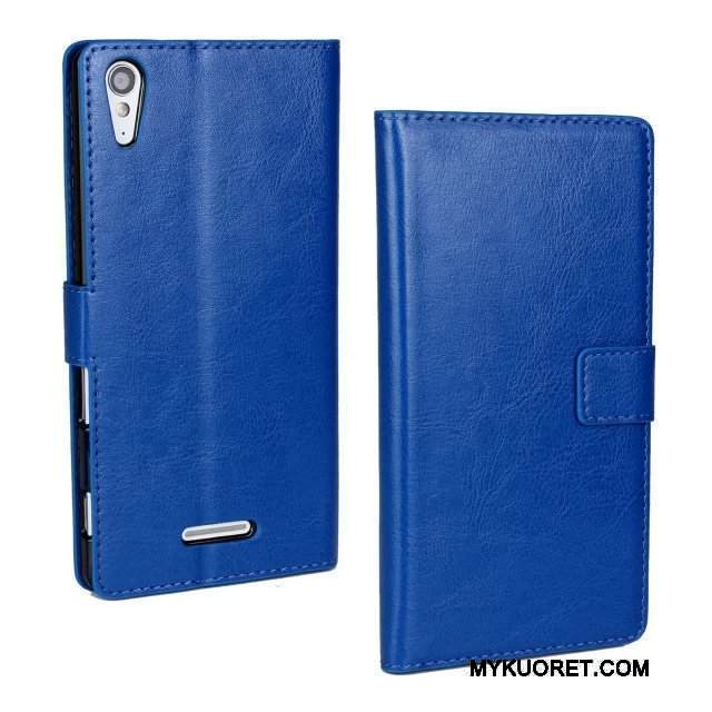 Kuori Sony Xperia T3 Nahka Rakenne Jauhe, Kotelo Sony Xperia T3 Suojaus Puhelimen Kuoret