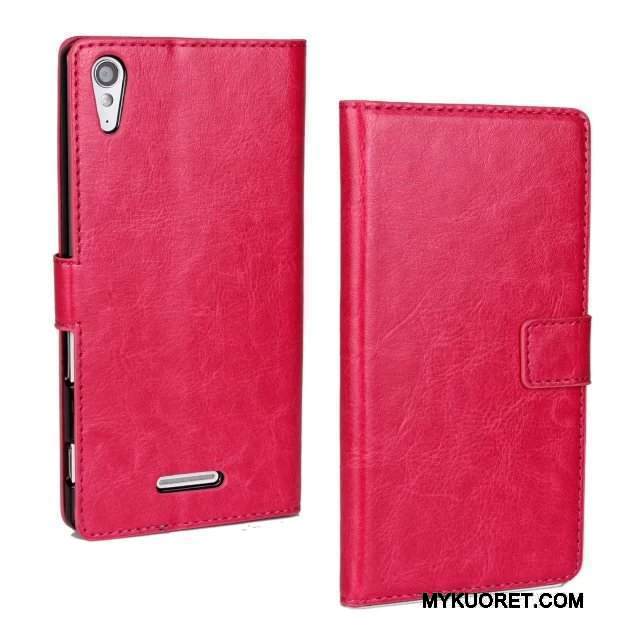Kuori Sony Xperia T3 Nahka Rakenne Jauhe, Kotelo Sony Xperia T3 Suojaus Puhelimen Kuoret