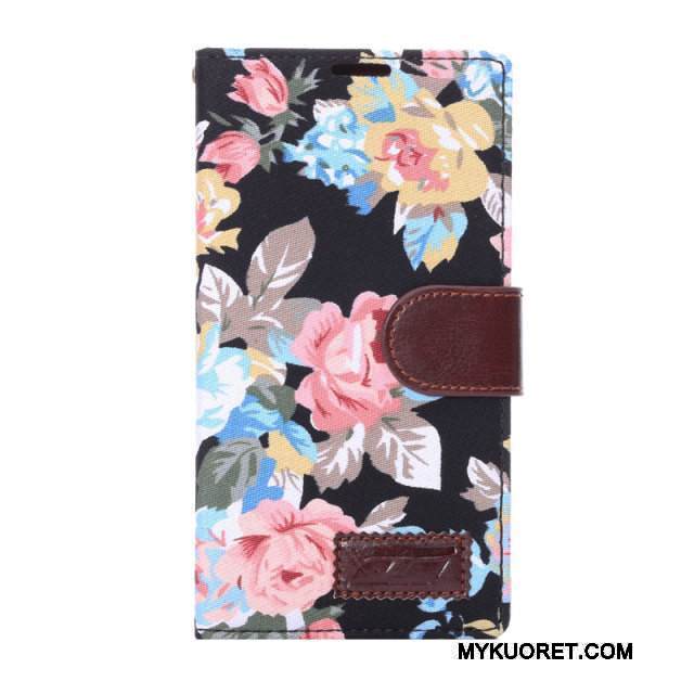 Kuori Sony Xperia T3 Suojaus Kortti Kuvio, Kotelo Sony Xperia T3 Nahka Sininen Puhelimen Kuoret