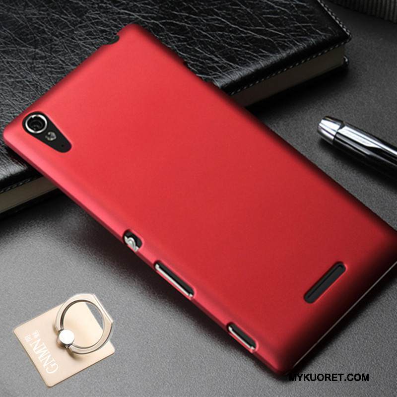 Kuori Sony Xperia T3 Suojaus Puhelimen Kuoret Pesty Suede, Kotelo Sony Xperia T3 Sininen Kova