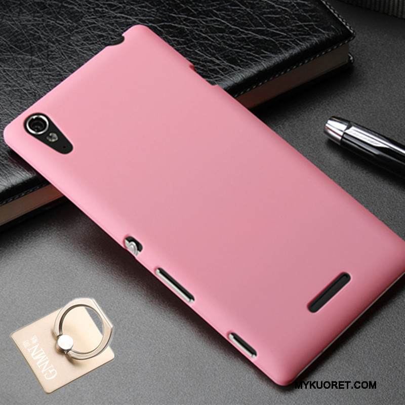 Kuori Sony Xperia T3 Suojaus Puhelimen Kuoret Pesty Suede, Kotelo Sony Xperia T3 Sininen Kova