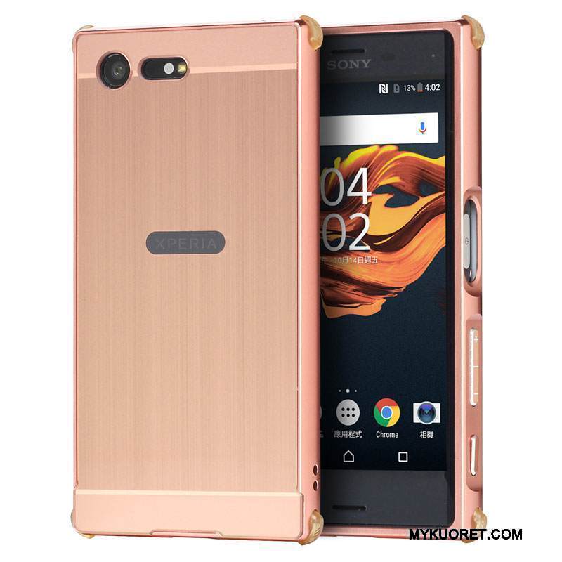 Kuori Sony Xperia X Compact Metalli Puhelimen Kuoret Kehys, Kotelo Sony Xperia X Compact Suojaus Murtumaton Kulta
