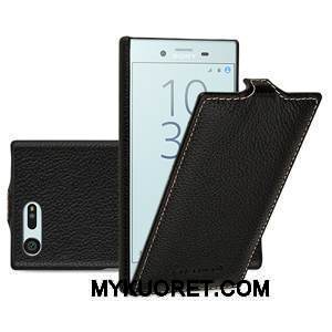 Kuori Sony Xperia X Compact Nahka Keltainen Puhelimen Kuoret, Kotelo Sony Xperia X Compact Suojaus