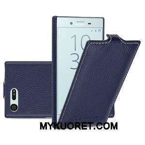 Kuori Sony Xperia X Compact Nahka Keltainen Puhelimen Kuoret, Kotelo Sony Xperia X Compact Suojaus