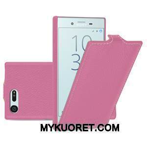 Kuori Sony Xperia X Compact Nahka Keltainen Puhelimen Kuoret, Kotelo Sony Xperia X Compact Suojaus