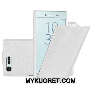 Kuori Sony Xperia X Compact Nahka Keltainen Puhelimen Kuoret, Kotelo Sony Xperia X Compact Suojaus