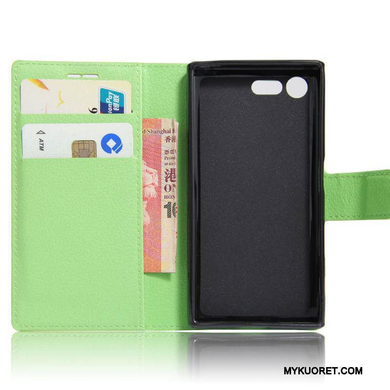 Kuori Sony Xperia X Compact Nahka Vihreä, Kotelo Sony Xperia X Compact Suojaus