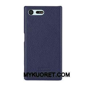 Kuori Sony Xperia X Compact Nahka Vihreä Liukumaton, Kotelo Sony Xperia X Compact Suojaus Puhelimen Kuoret