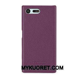 Kuori Sony Xperia X Compact Nahka Vihreä Liukumaton, Kotelo Sony Xperia X Compact Suojaus Puhelimen Kuoret