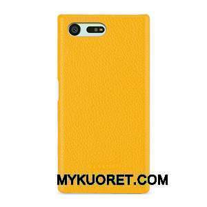 Kuori Sony Xperia X Compact Nahka Vihreä Liukumaton, Kotelo Sony Xperia X Compact Suojaus Puhelimen Kuoret